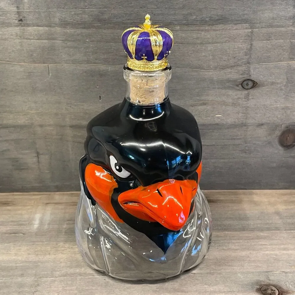Decorative Glass Bottle Baltimore Orioles Limited Edition Empty Whiskey Bottle